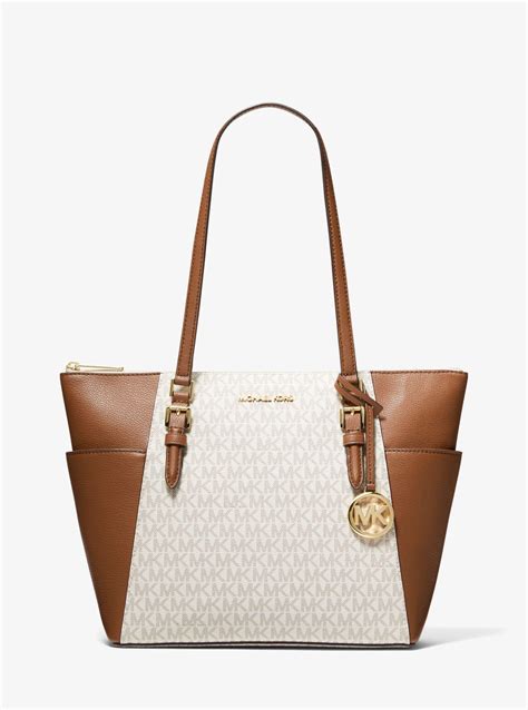 Michael Kors Charlotte Large Top Zip Tote (Carmine) 